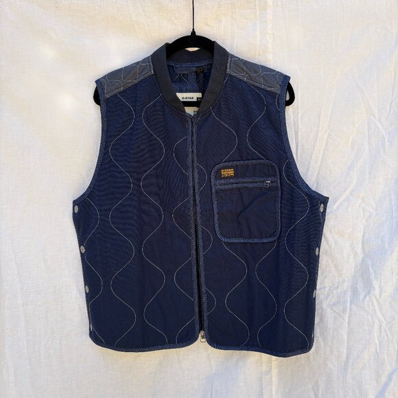 Large G-Star Denim Liner Vest - Picture 2 of 6